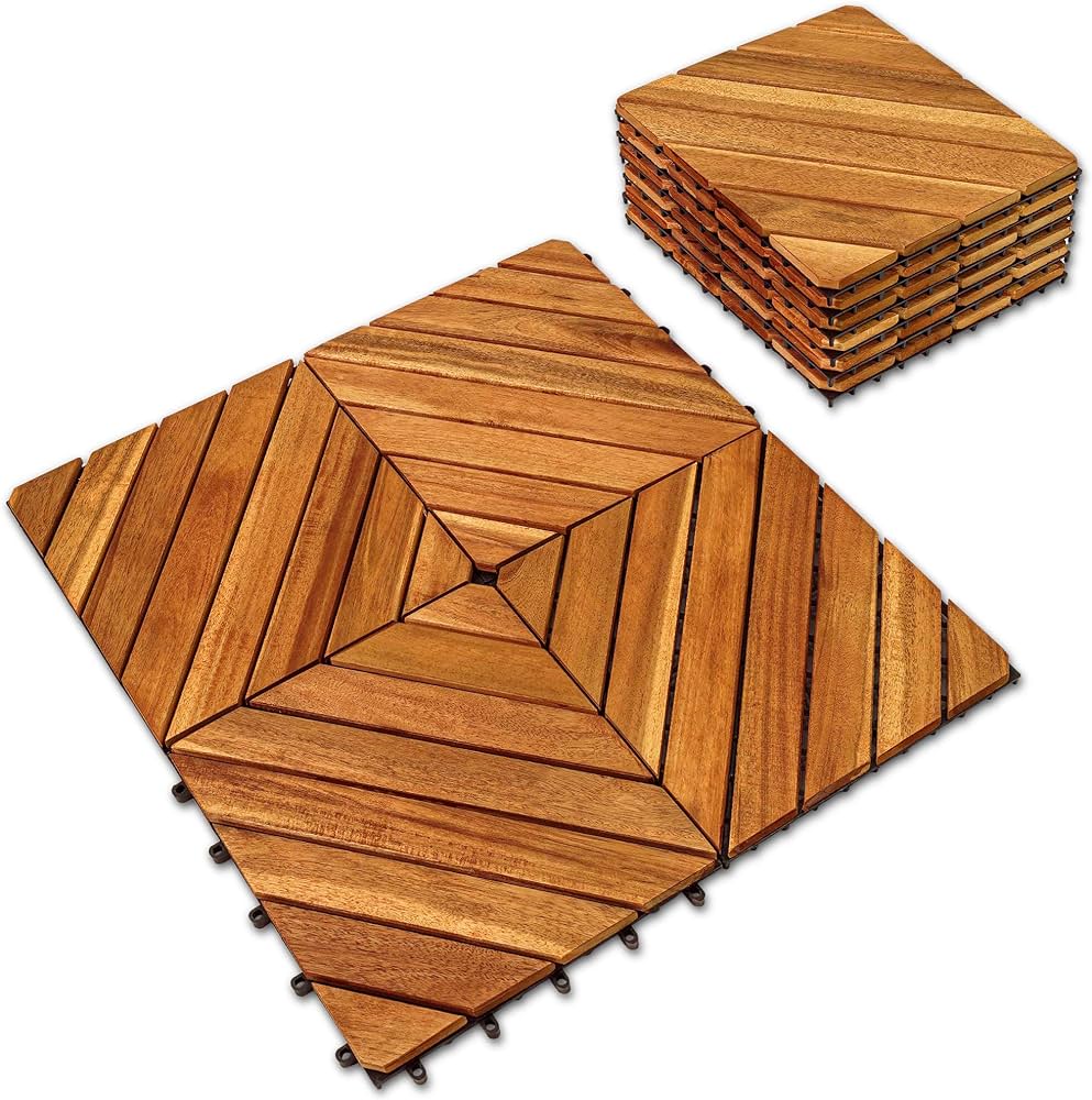 Solid Wooden Deck Tiles